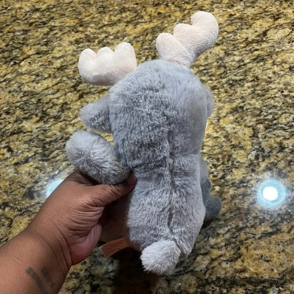 Meijer Gray Moose Plush 11” Stuffed Animal Soft Cuddly‎ Toy Reindeer Elk